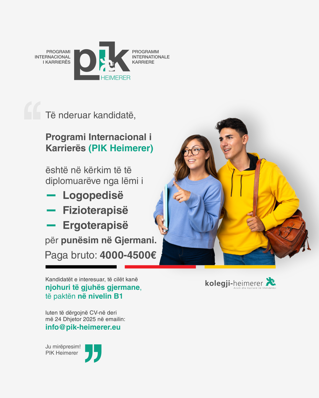 Logoped/e, Fizioterapeut/e, Egoterapist/e - Gjermani